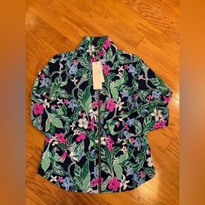 Lilly Pulitzer Floral Zip-Up Jacket - Pink, Green, Blue